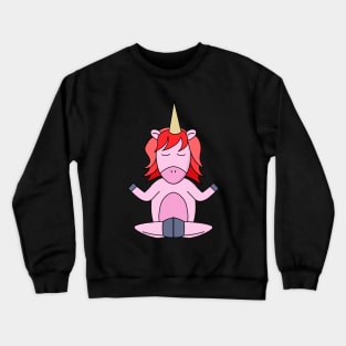 Unicorn meditating Crewneck Sweatshirt
